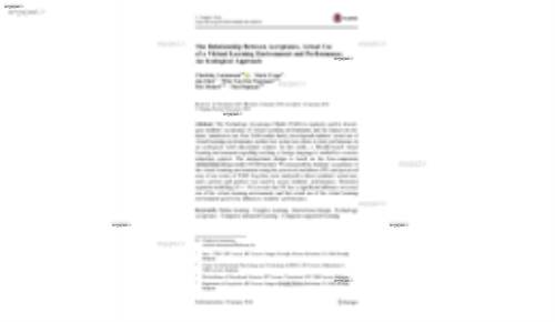 The Relationship Between Acceptance, Actual Use of a Virtual Learning Environment and Performance: An Ecological Approach